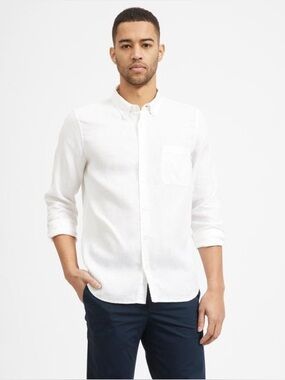 Everlane The Linen Standard Fit Shirt, XL/White